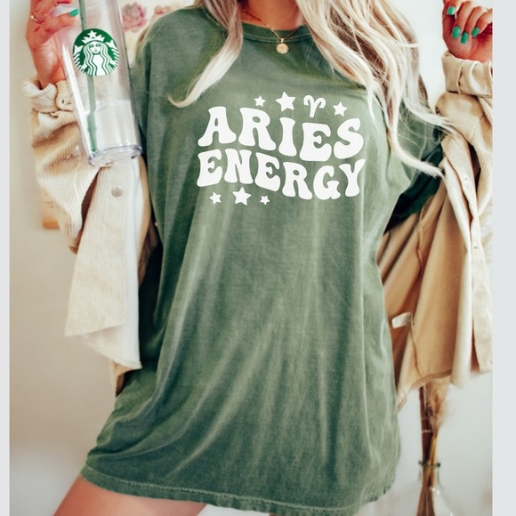 NEW Comfort Colors Aries Energy Graphic Tee Shirt S-4X - Picture 4 of 7